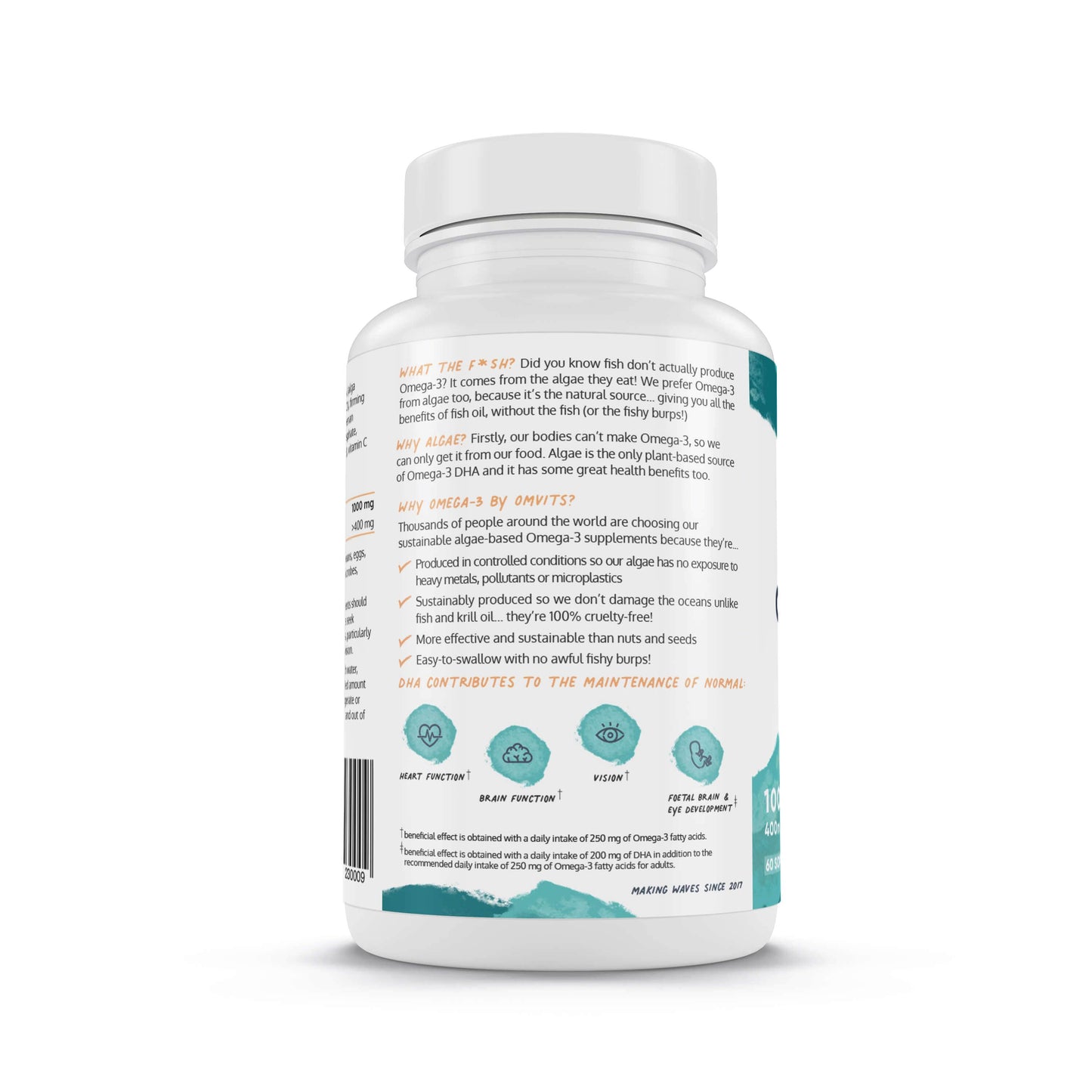 Omvits Omega 3 DHA 400mg Algae 60