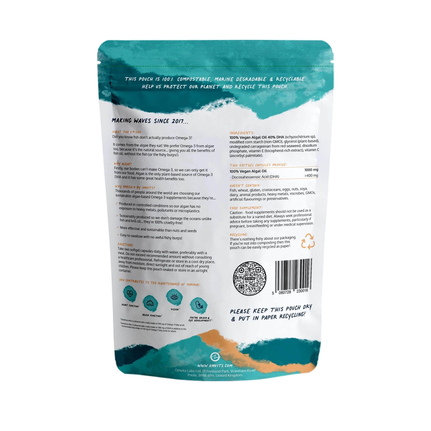Omvits Omega 3 DHA 400mg 180