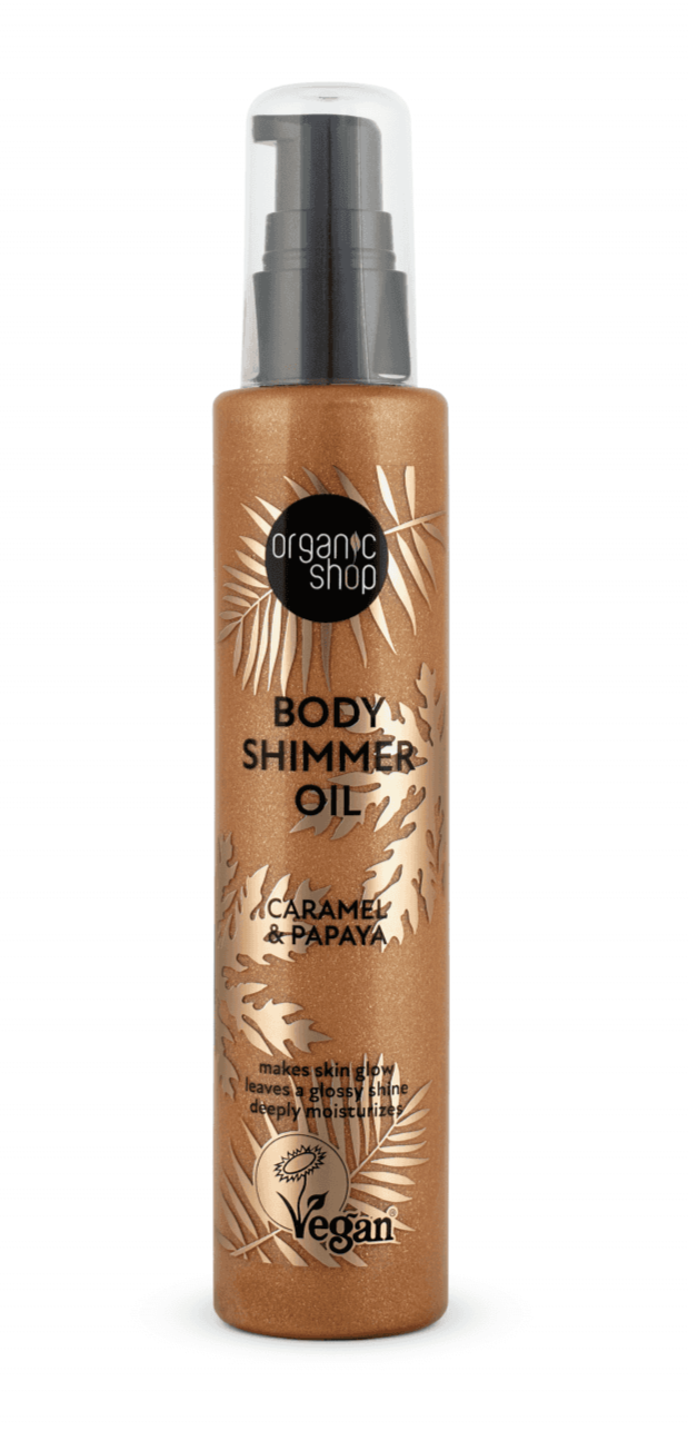 ORGANIC SHOP Body Shimmer Oil. Caramel & Papaya (100ml)