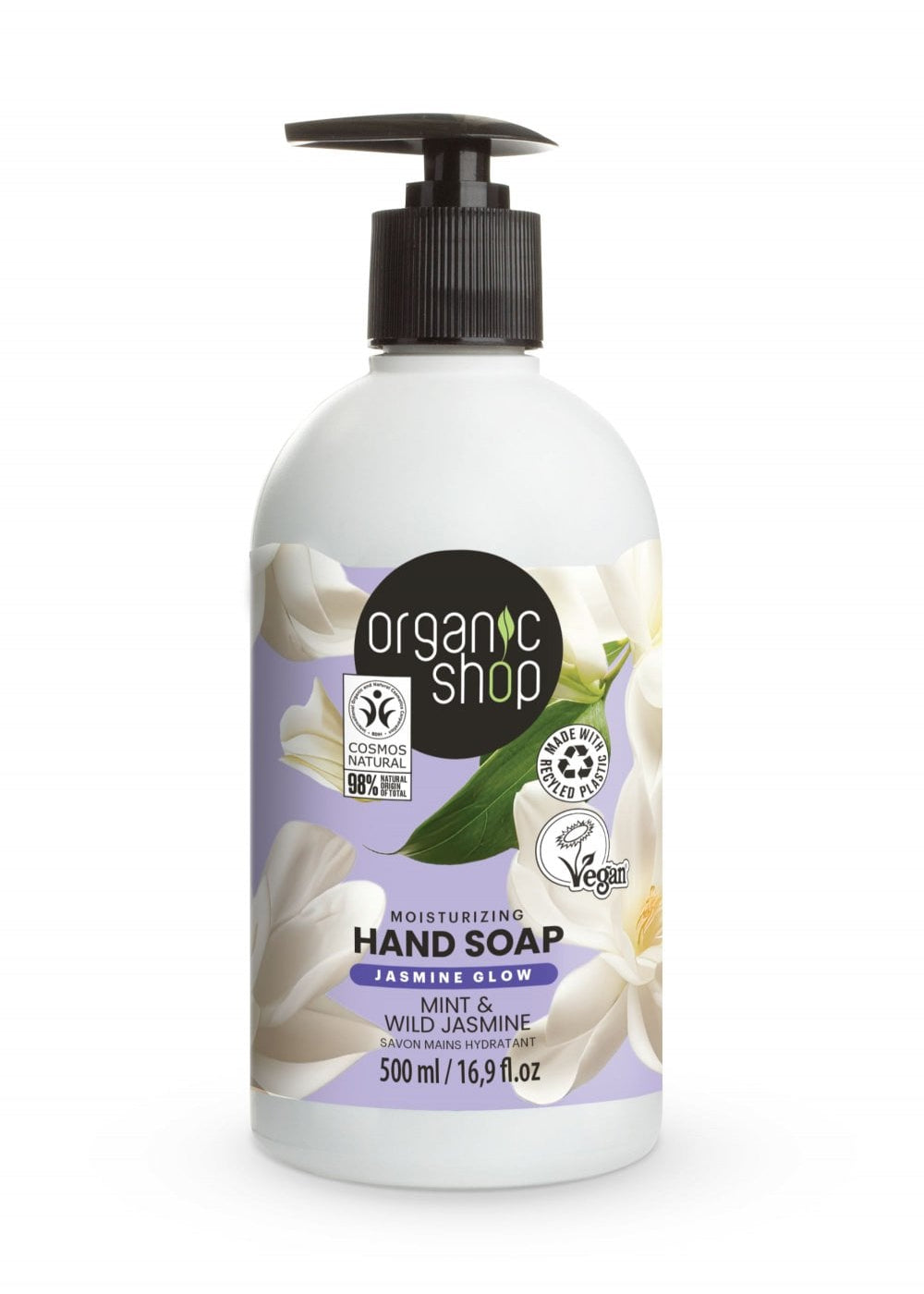 Organic Shop Moisturizing Hand Soap Jasmine and Mint (500ml)