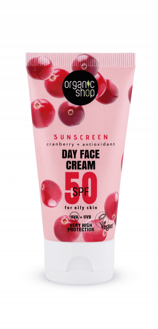 ORGANIC SHOP Sunscreen Day Face Cream 50 SPF Oily skin (50ml)