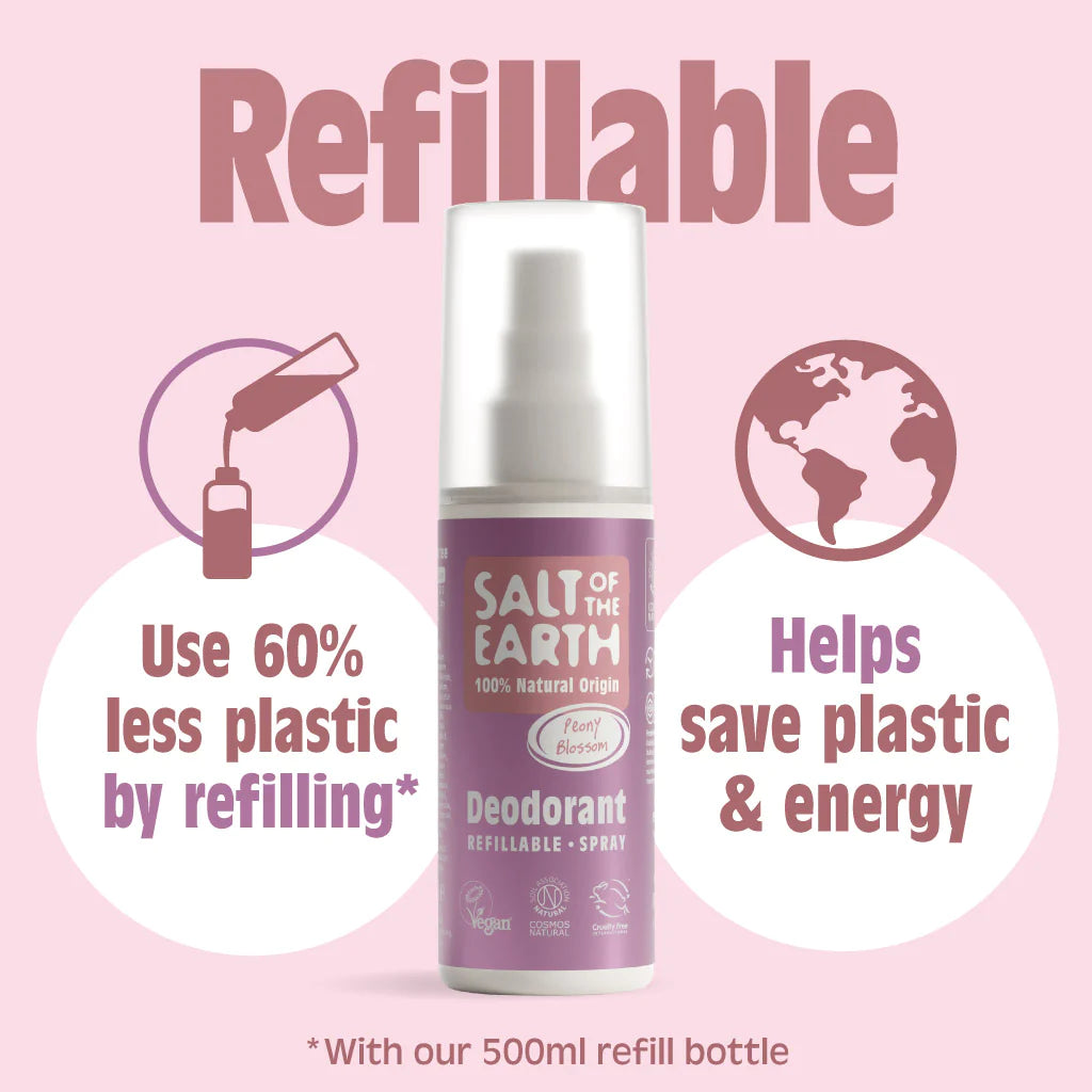 Salt of the Earth Deodorant Spray 100ml - Peony Blossom
