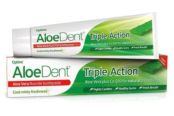 Aloe Dent Triple Action Aloe Vera Fluoride Toothpaste with Co Q10