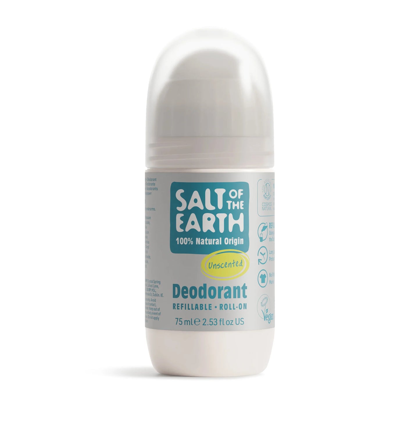 Salt of the Earth Deodorant Roll On 75ml - Unscented