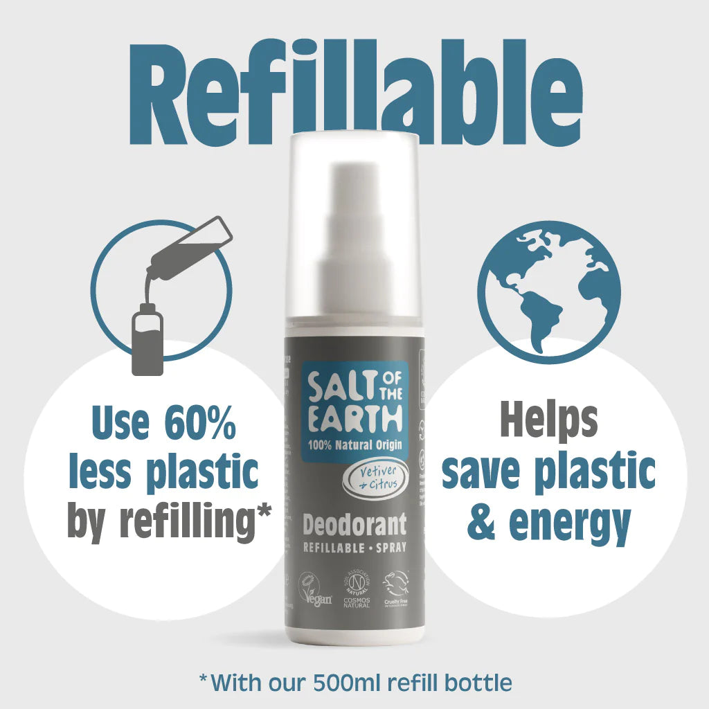 Salt of the Earth Deodorant Spray 100ml - Vetiver & Citrus