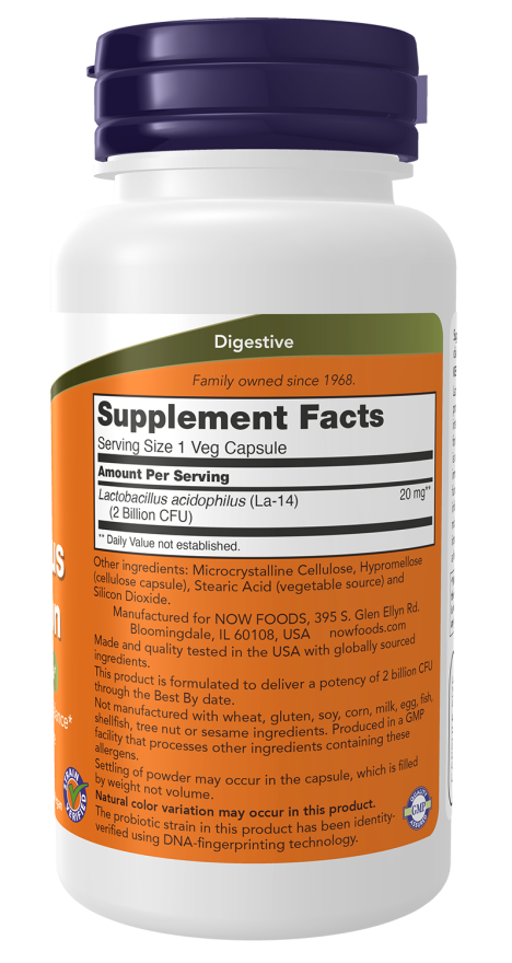 NOW Acidophilus Two Billion Veg Capsules 100