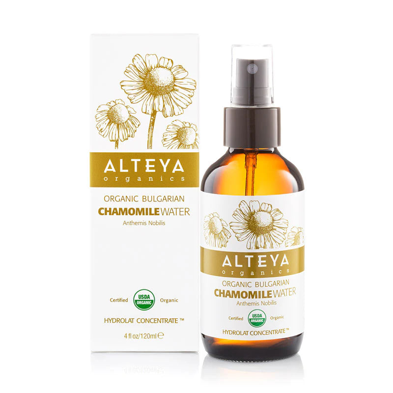 Alteya Organic Bulgarian Chamomile Water 120 ml - Amber Glass Spray Bottle