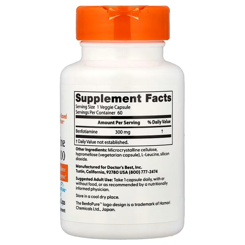 Doctor's Best Benfotiamine 300 mg 60
