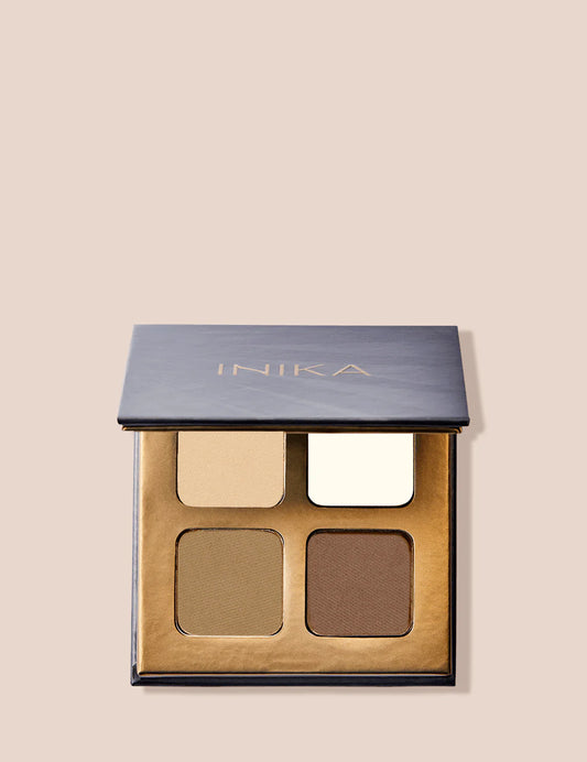 Inika Brow Pallette Brown Trio + Wax