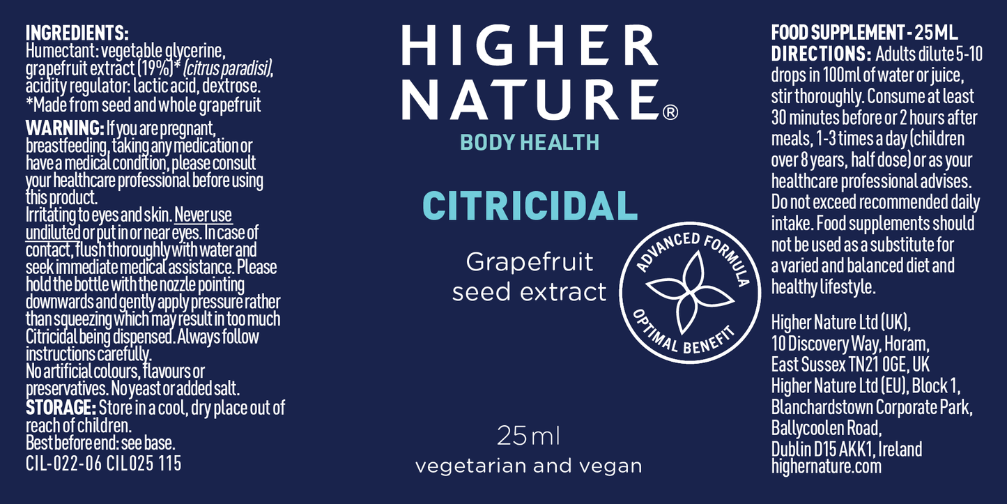 Higher Nature Citricidal 25ml