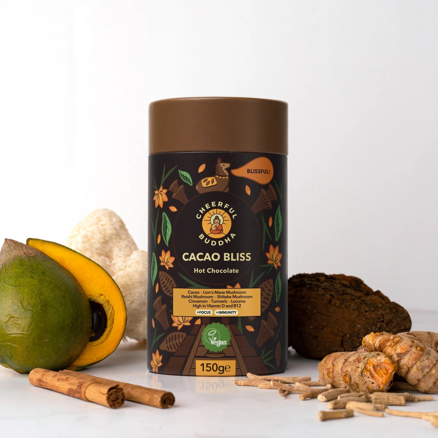 Cheerful Buddha Cacao Bliss Mushroom Hot Chocolate 150g