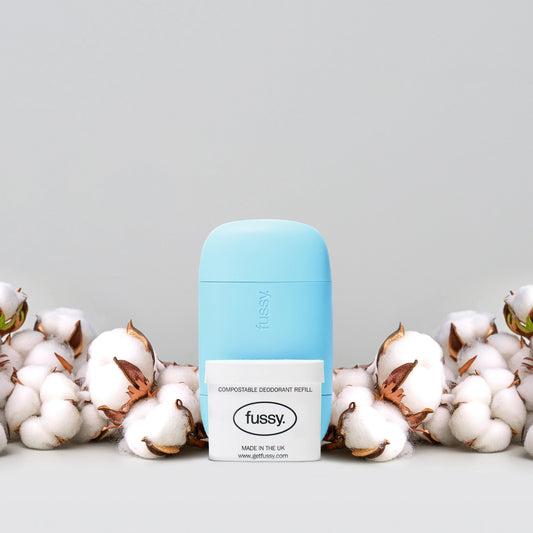 FUSSY Cloud Nine Refillable Natural Deodorant, Starter Pack