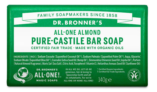 Dr Bronner's Almond - Pure Castile Soap Bar