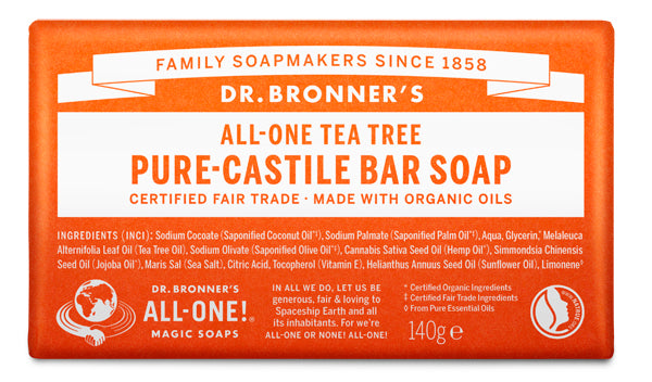 Dr Bronner's Tea Tree - Pure Castile Soap Bar