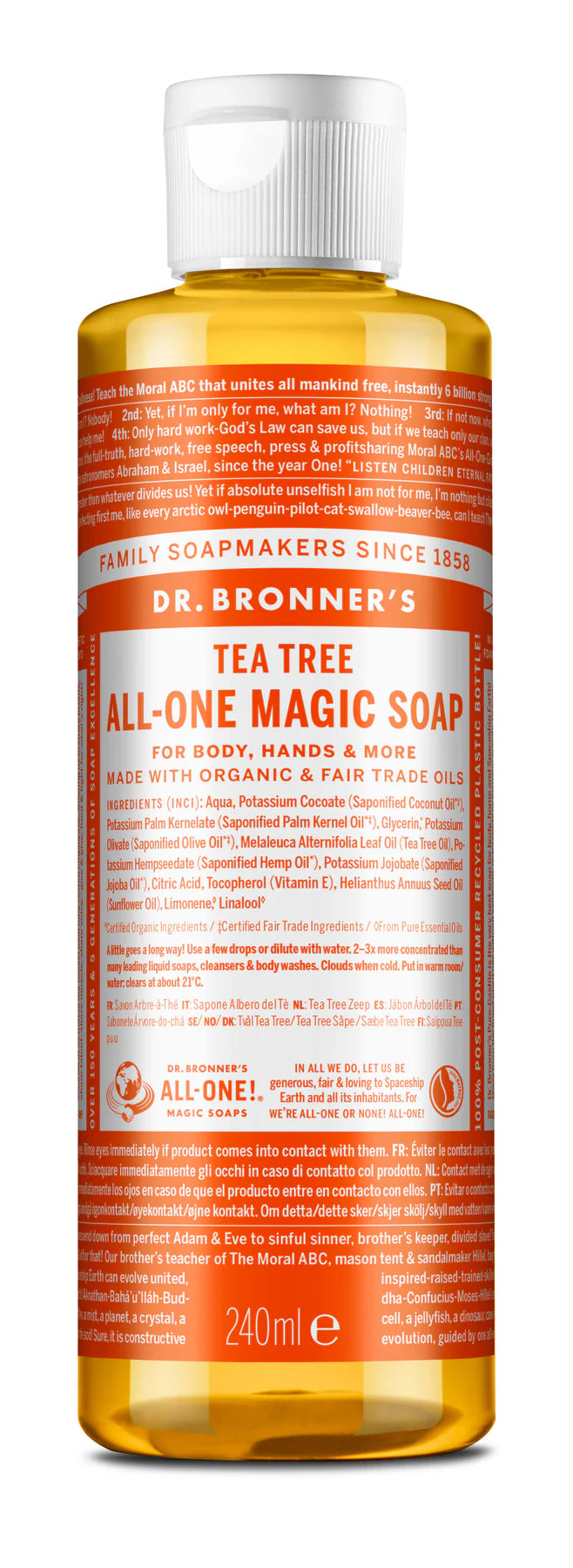 Dr Bronner's Tea Tree - All-One Magic Soap 240ml