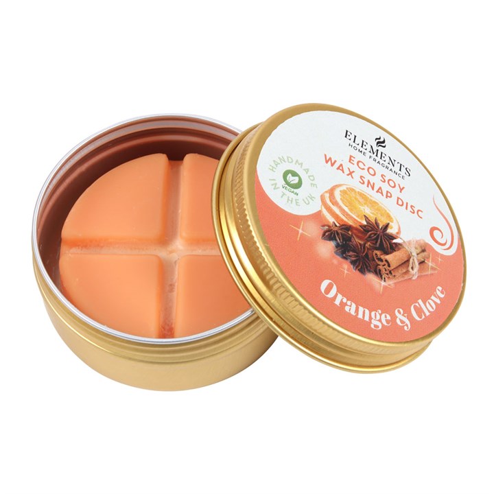 Elements Eco Soy Wax Snap Disc Melts - Orange & Clove