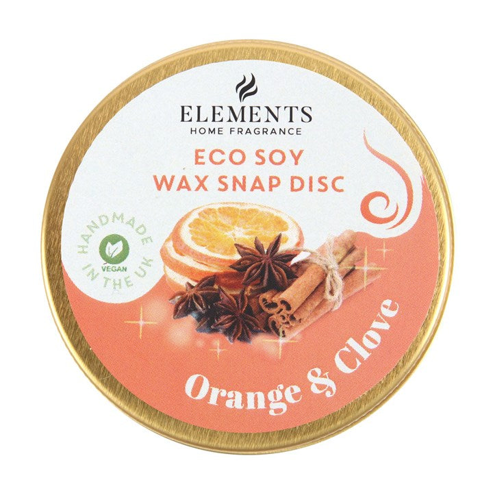 Elements Eco Soy Wax Snap Disc Melts - Orange & Clove