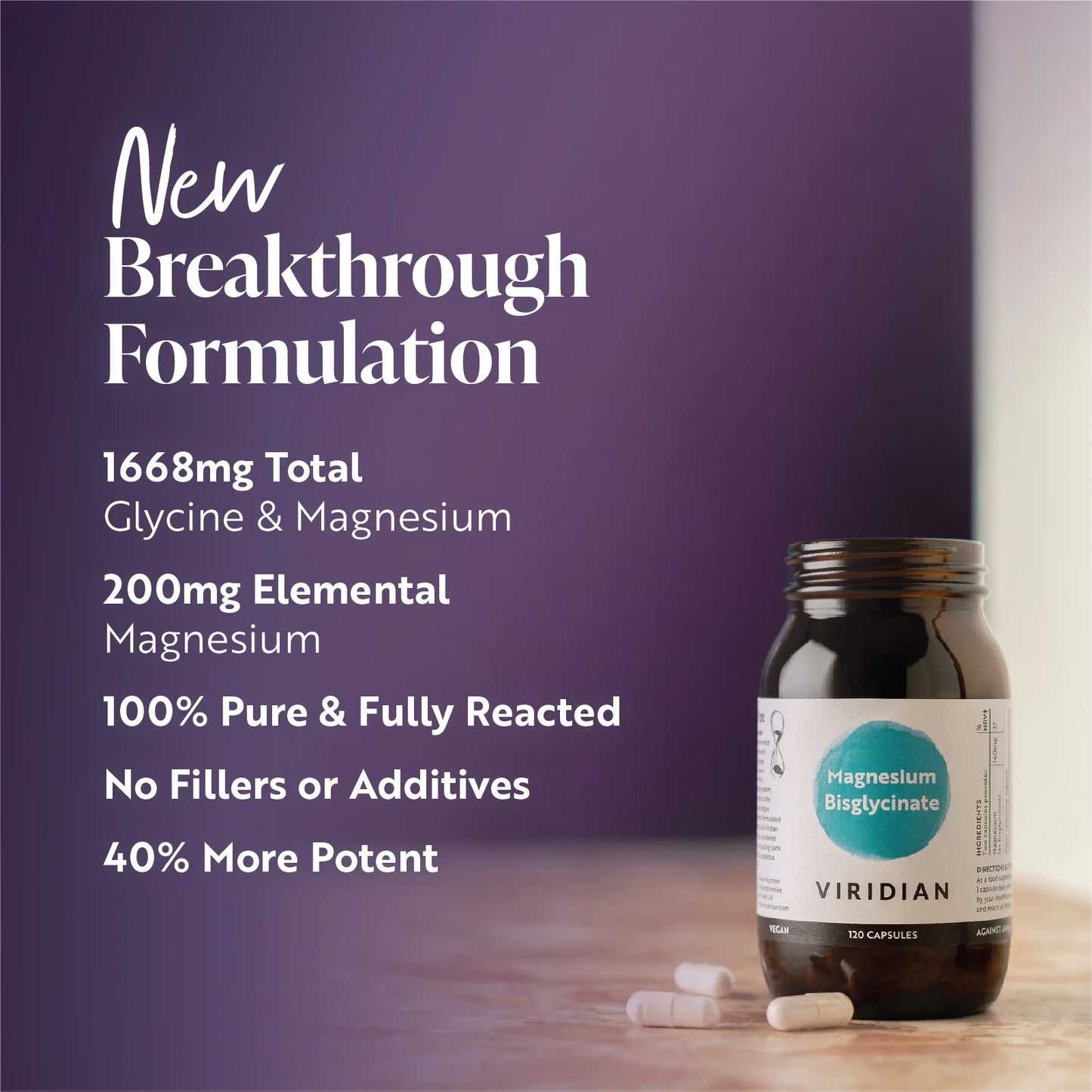Viridian High Potency Magnesium Bisglycinate 60