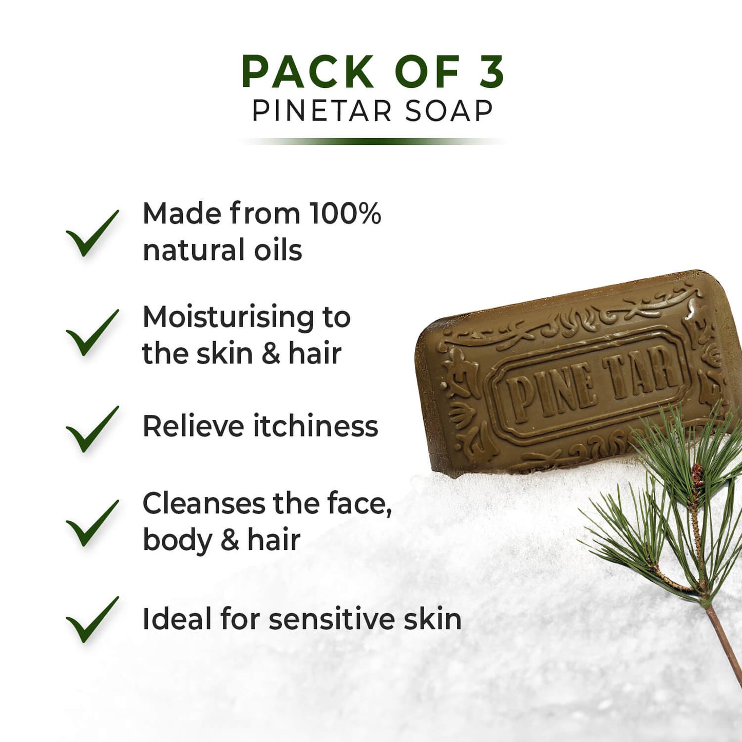 Medovital Pine Tar Soap 3 pack