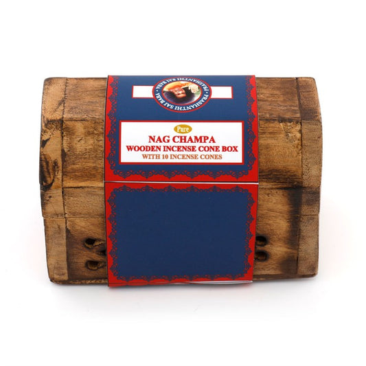 Satya Nag Champa Wooden Incense Cone Box