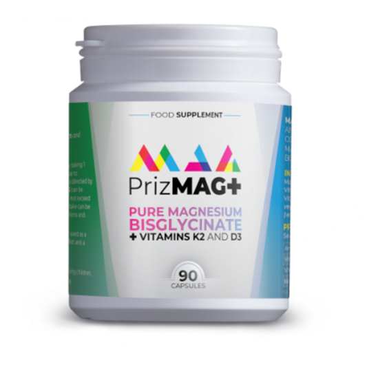 PrizMag+ Pure Magnesium Bisglycinate with K2 & D3 90
