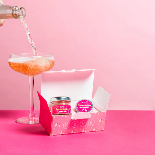 Pura Lip Balm & Scrub Gift Set - Prosecco Bubbles