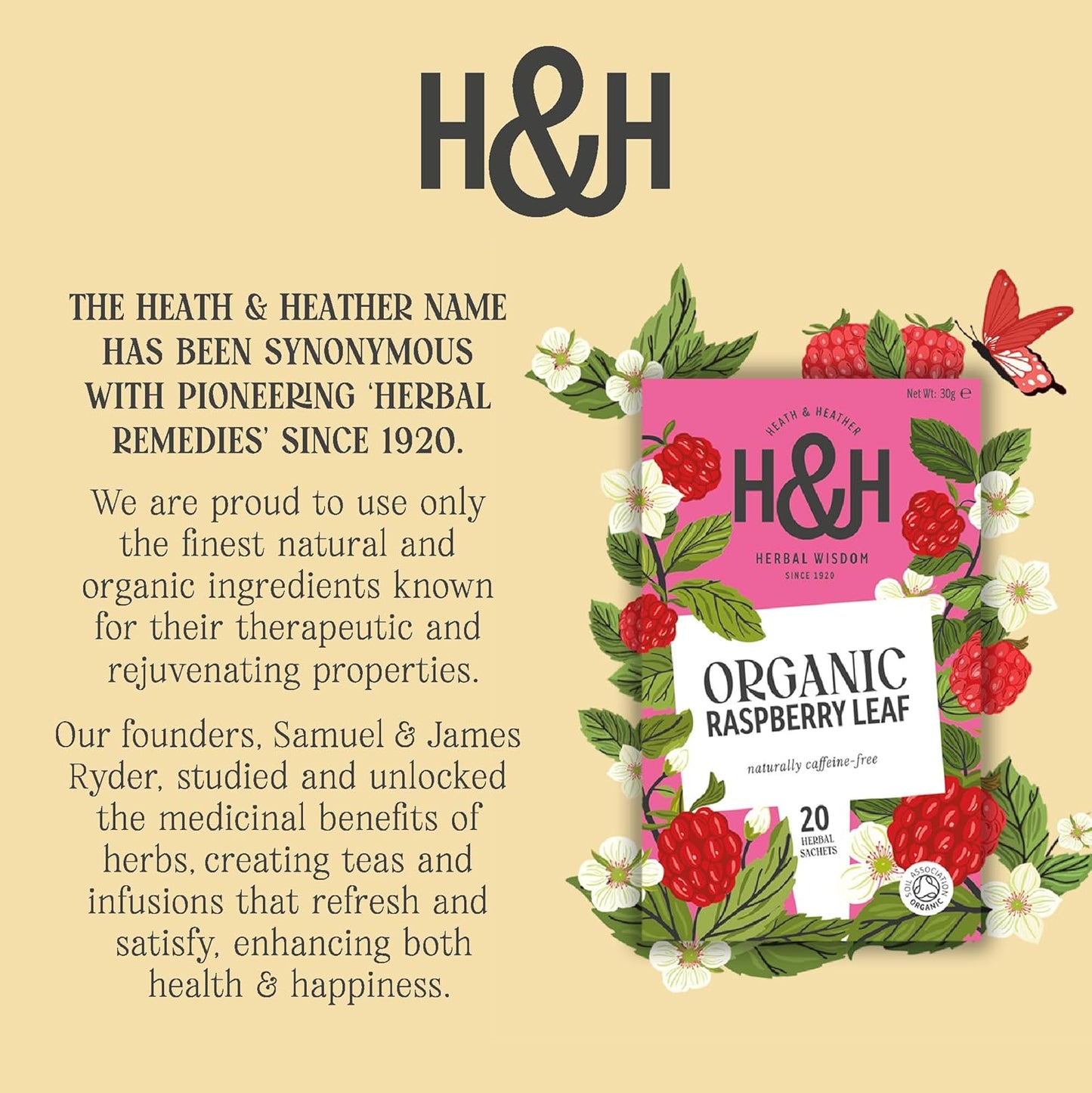 Heath & Heather Teabags  - Raspberry Leaf
