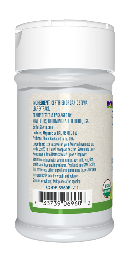NOW Organic BetterStevia® Extract Powder 28g