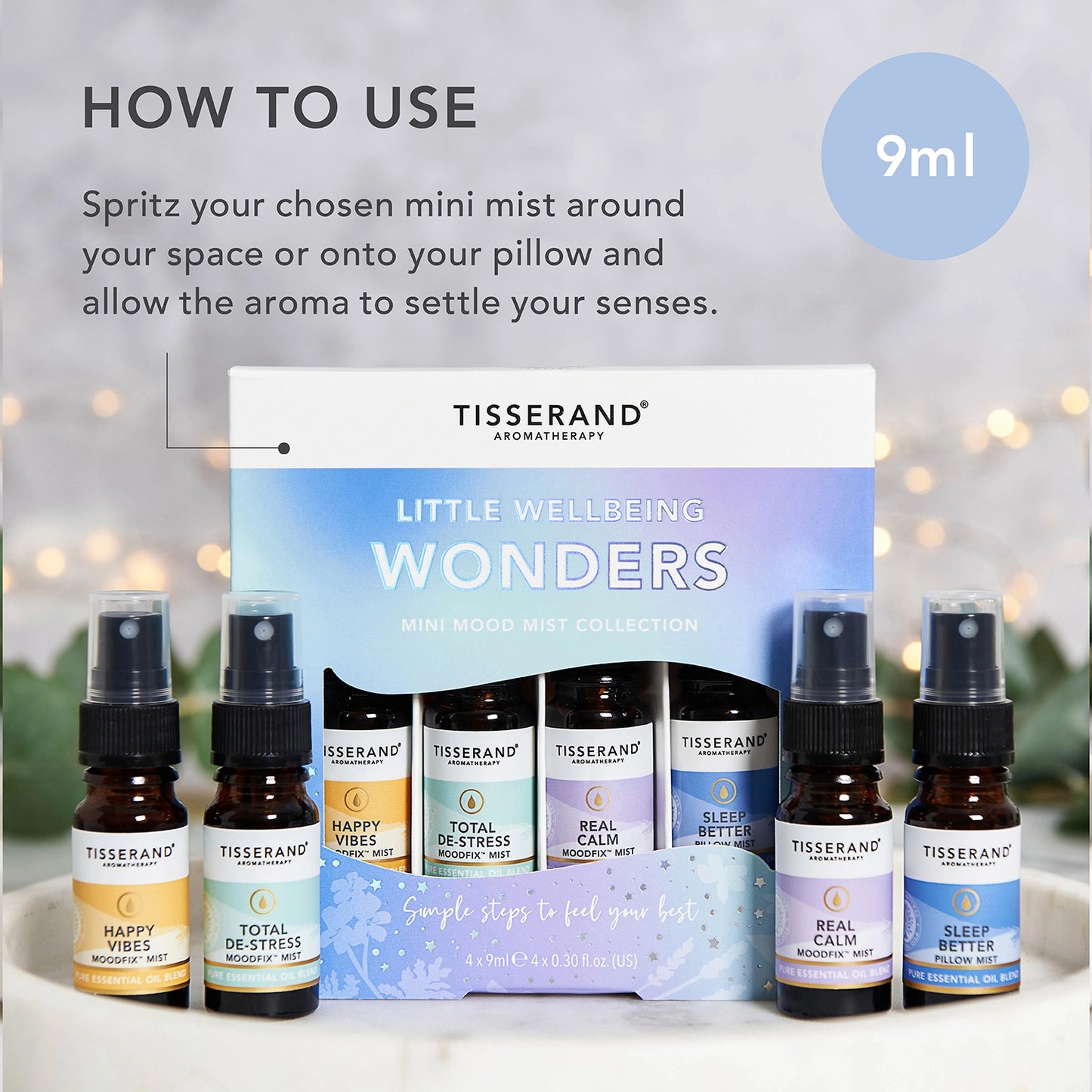 Tisserand Little Wellbeing Wonders Mini Mood Mist Gift Set