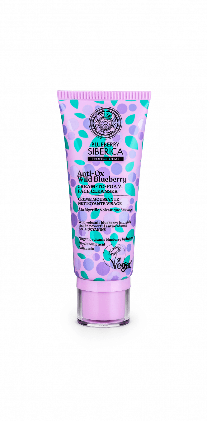 Blueberry Siberica Anti-Ox Wild Blueberry Cream-To-Foam Face Cleanser