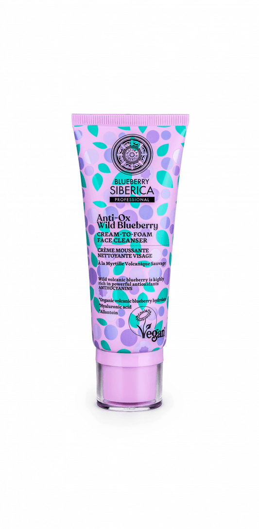 Blueberry Siberica Anti-Ox Wild Blueberry Cream-To-Foam Face Cleanser