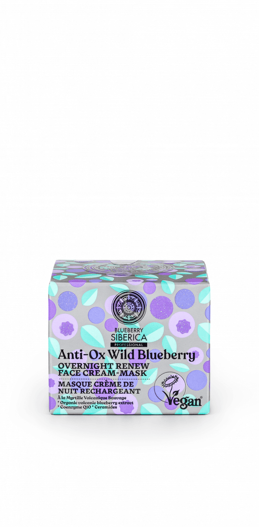 Blueberry Siberica Anti-Ox Wild Blueberry Overnight Renew Face Cream Mask