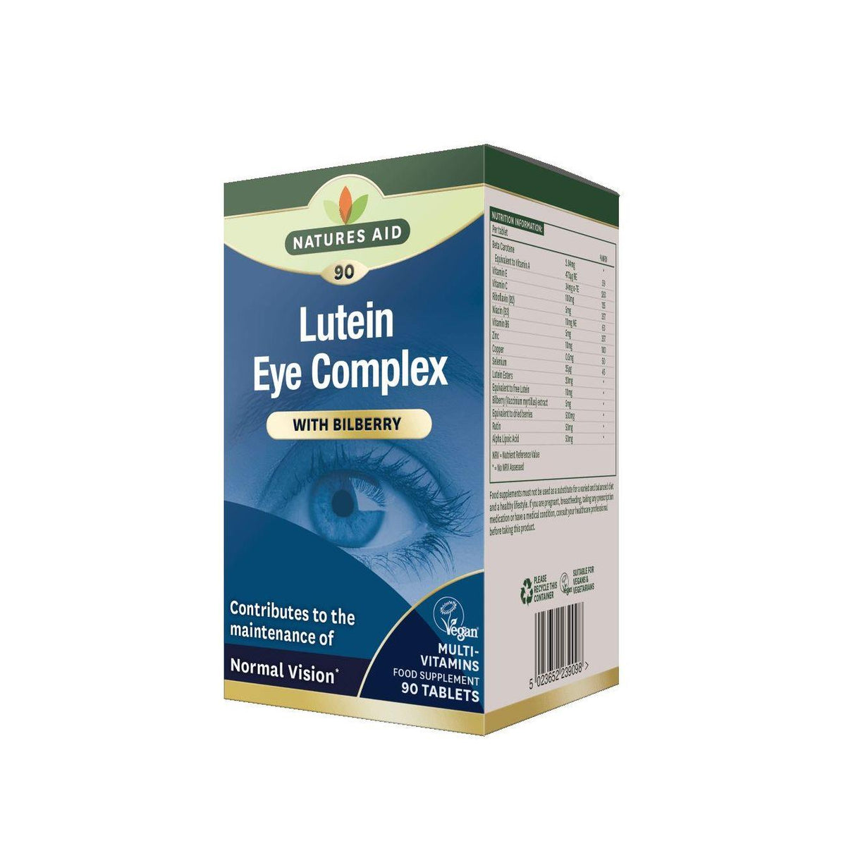 Natures Aid Lutein Eye Complex 90 Tablets