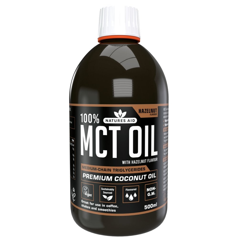 Natures Aid Hazelnut MCT Oil 500ml