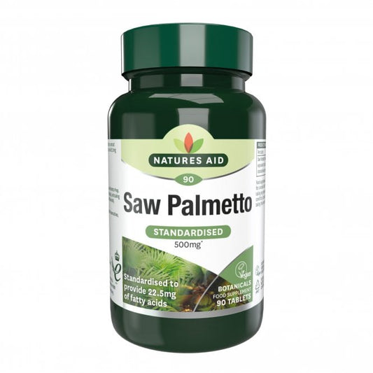 Natures Aid Saw Palmetto 500mg 90 tablets