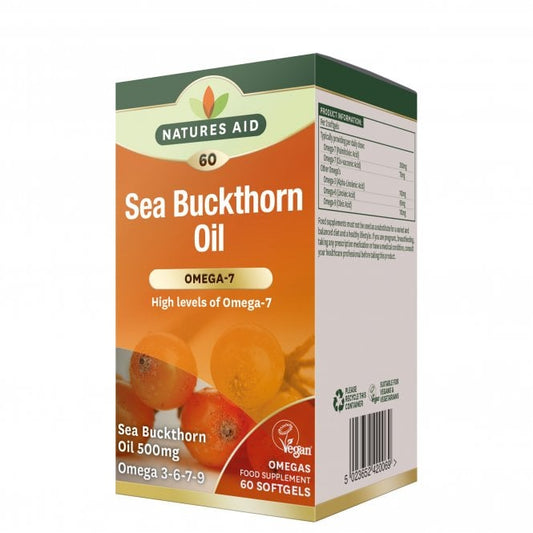 Natures Aid Sea Buckthorn Oil 500mg 60