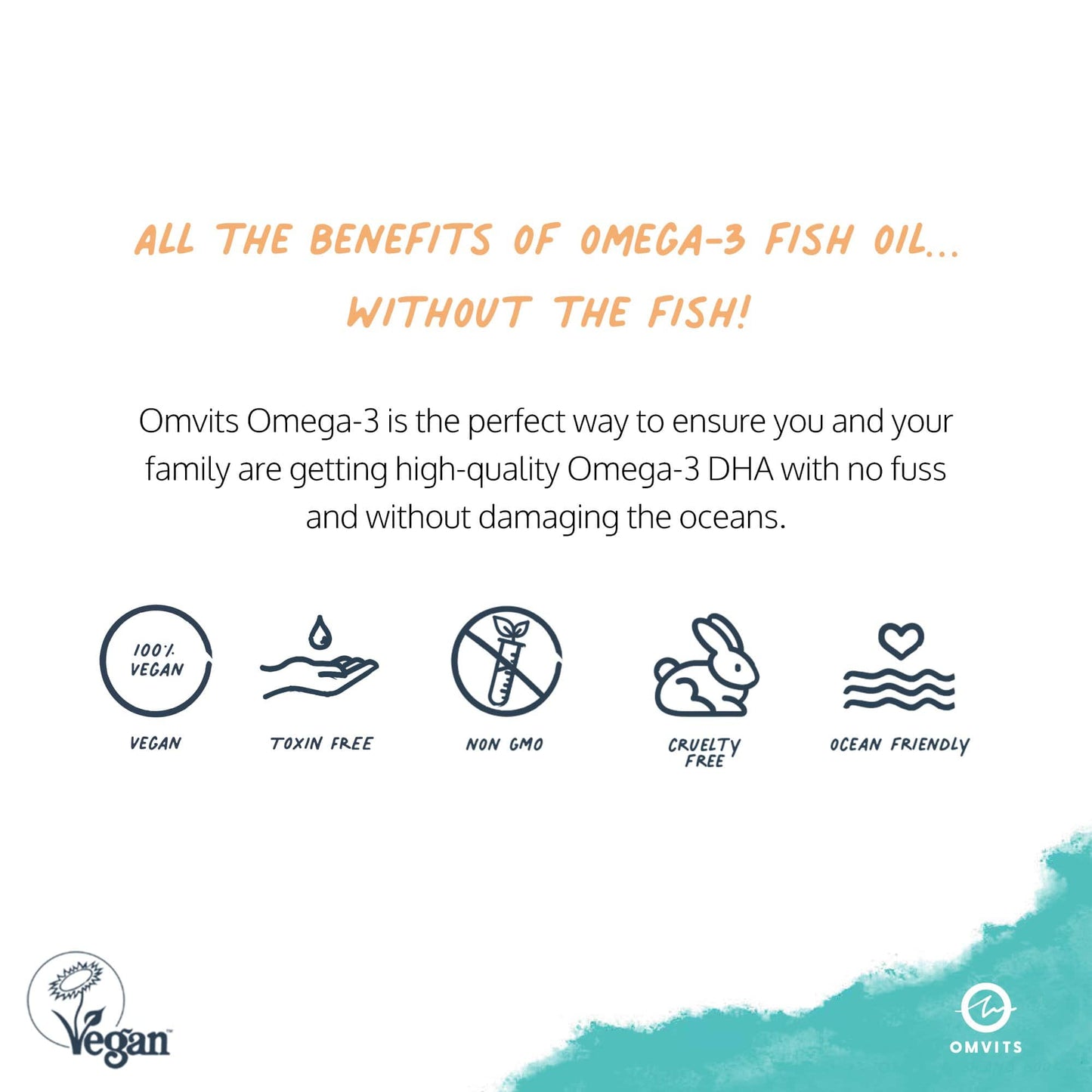 Omvits Omega 3 DHA 400mg Algae 60