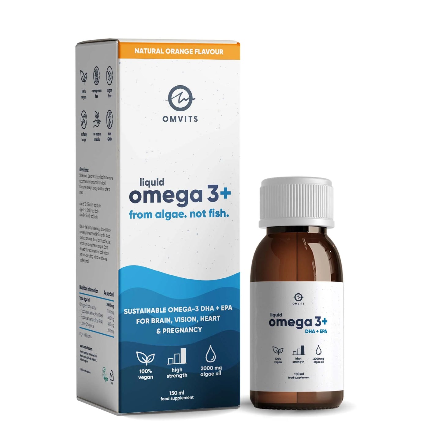 Omvits Vegan Omega-3 Liquid DHA+EPA