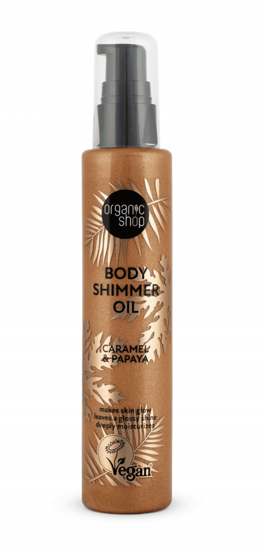 ORGANIC SHOP Body Shimmer Oil. Caramel & Papaya (100ml)