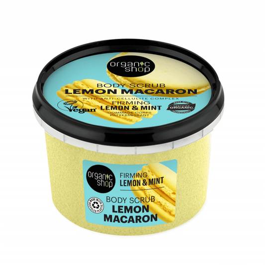 ORGANIC SHOP Firming Lemon Macaron Body Scrub Lemon and Mint (250ml)