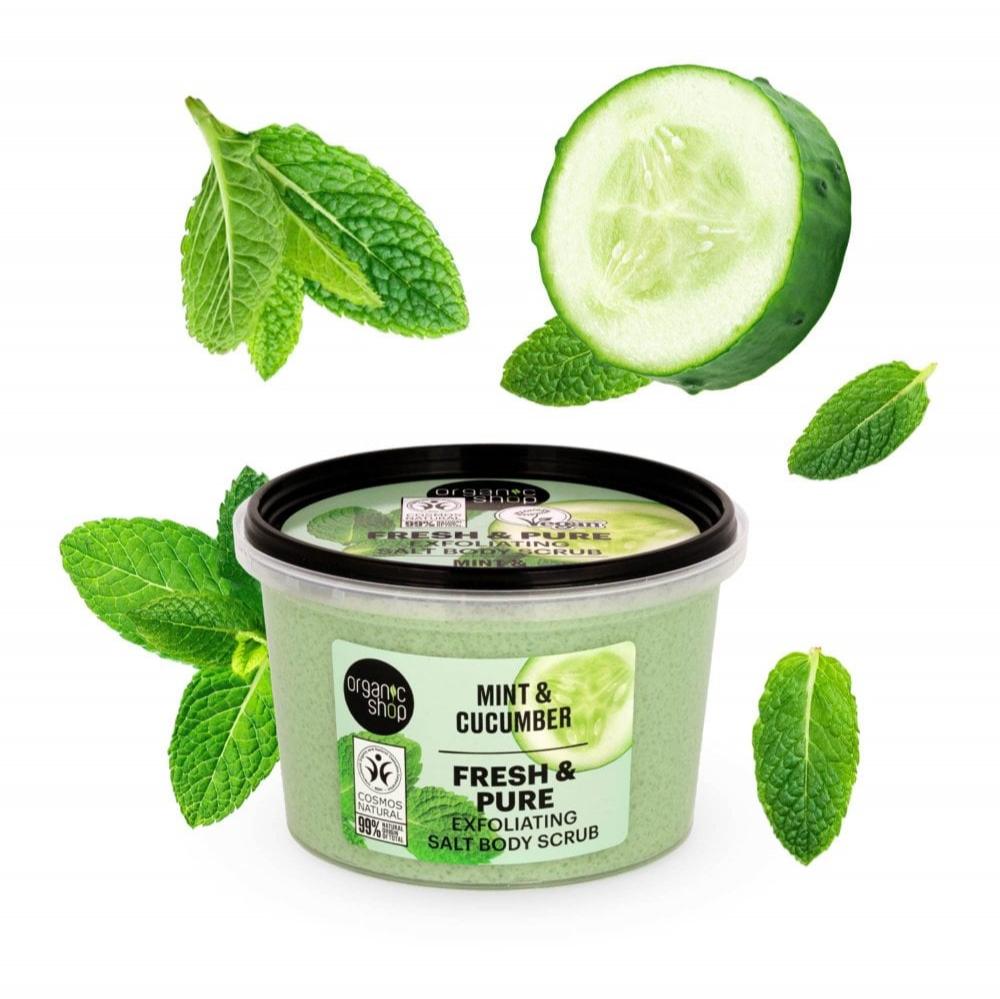 Organic Shop Fresh and Pure Exfoliating Salt Body Scrub