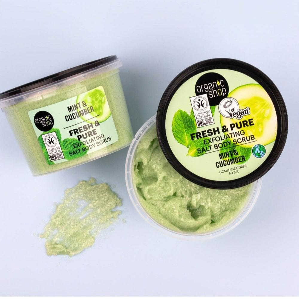 Organic Shop Fresh and Pure Exfoliating Salt Body Scrub