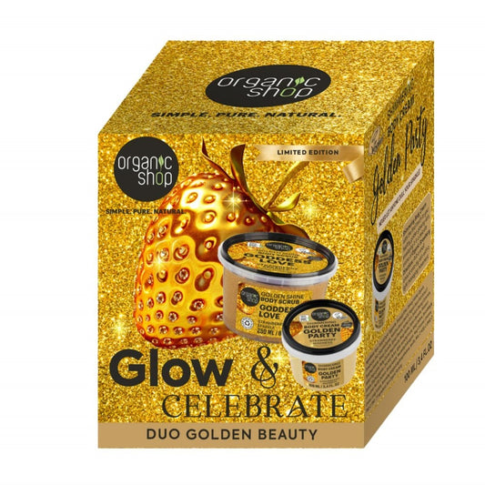 Organic Shop Glow & Celebrate Golden Beauty Set (250ml+100ml)