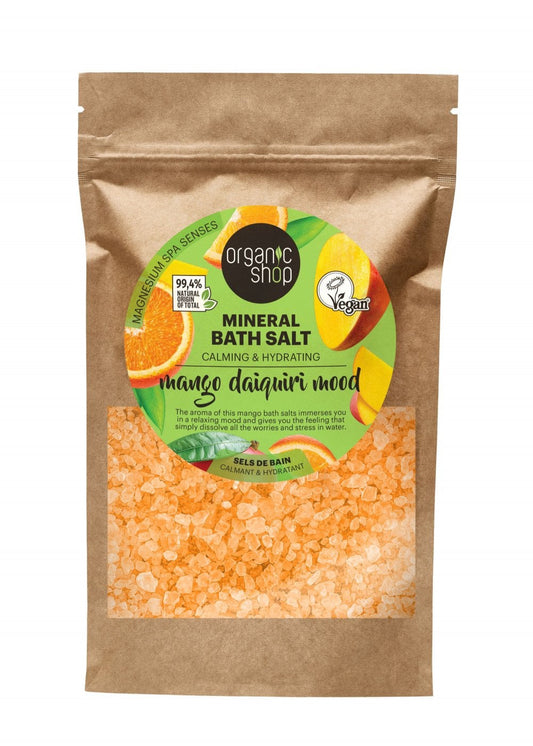 Organic Shop Mango Daiquiri Mood Calming & Hydrating Mineral Bath Salt (500g)