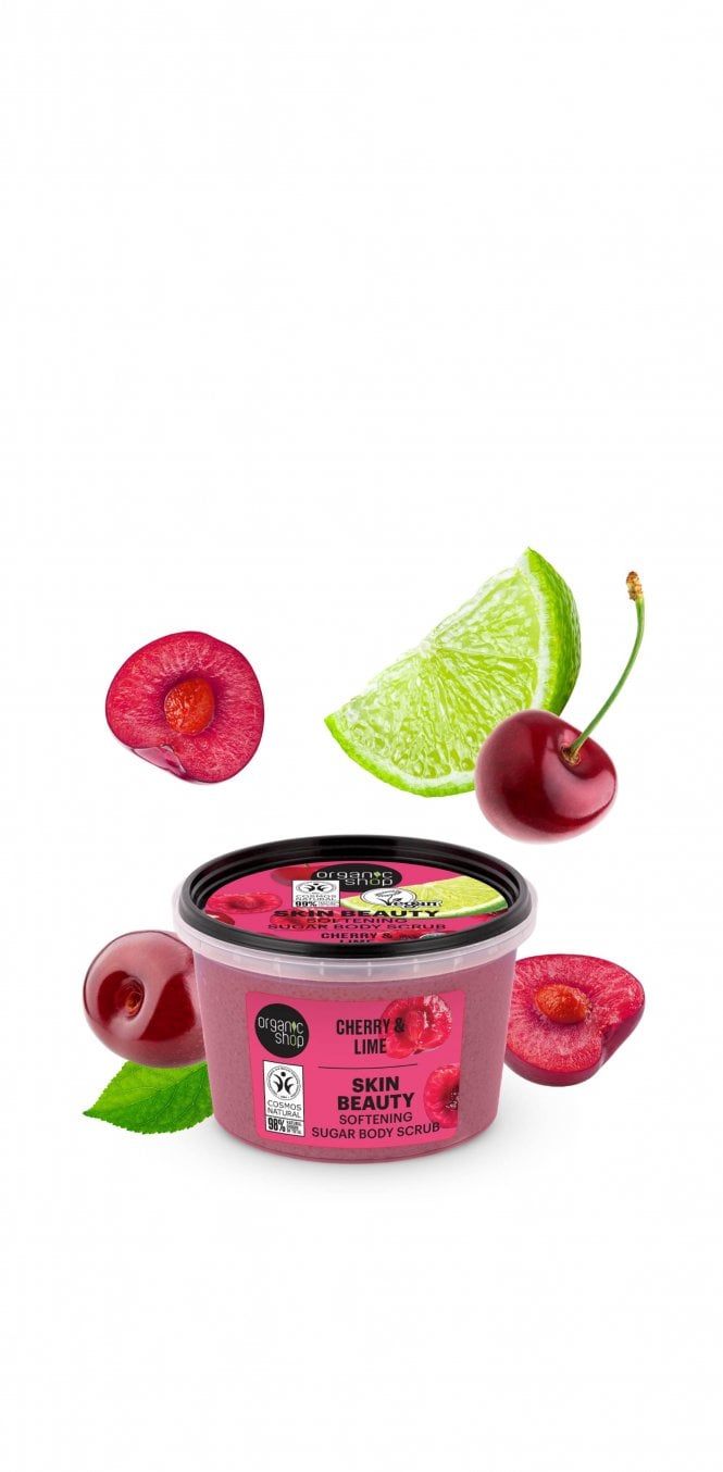 ORGANIC SHOP Softening Sugar Body Scrub Cherry and Lime (250ml)