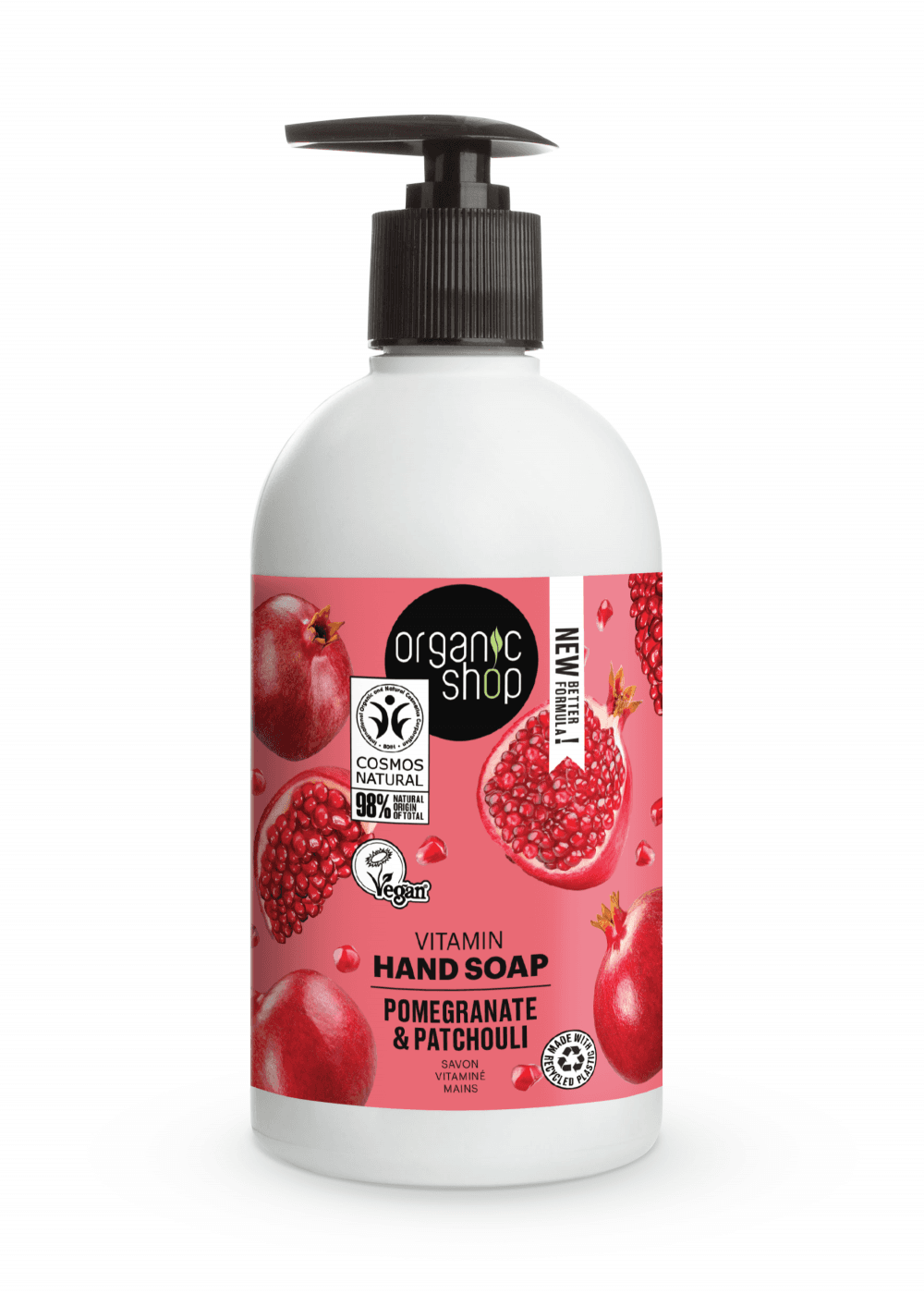 Organic Shop Vitamin Hand Soap Pomegranate and Patchouli (500ml)